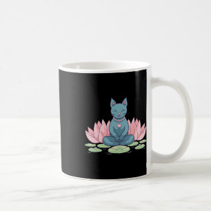 Lotus Flower Cat On Yoga Meditation Spiritual Zen Coffee Mug