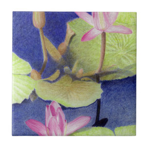 Lotus Flower Ceramic Tile