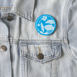 Lotus flower circle 6 cm round badge
