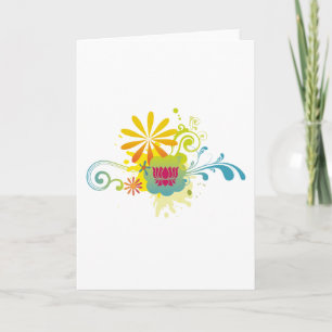 Lotus Flower Colour Burst Card