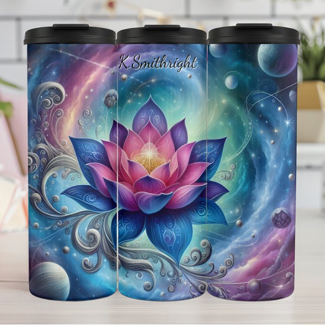 Lotus Flower Cosmic Galaxy Harmony Thermal Tumbler (Creator Uploaded)