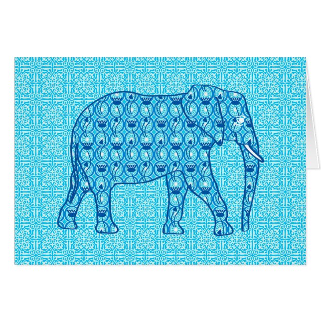 Lotus flower elephant - turquoise (Front Horizontal)