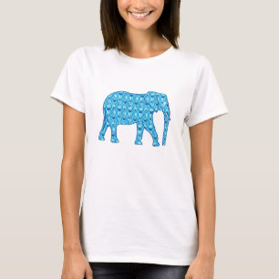 Lotus Flower Elephant - turquoise T-Shirt