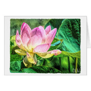 Lotus Flower/Floral Watercolor Art/
