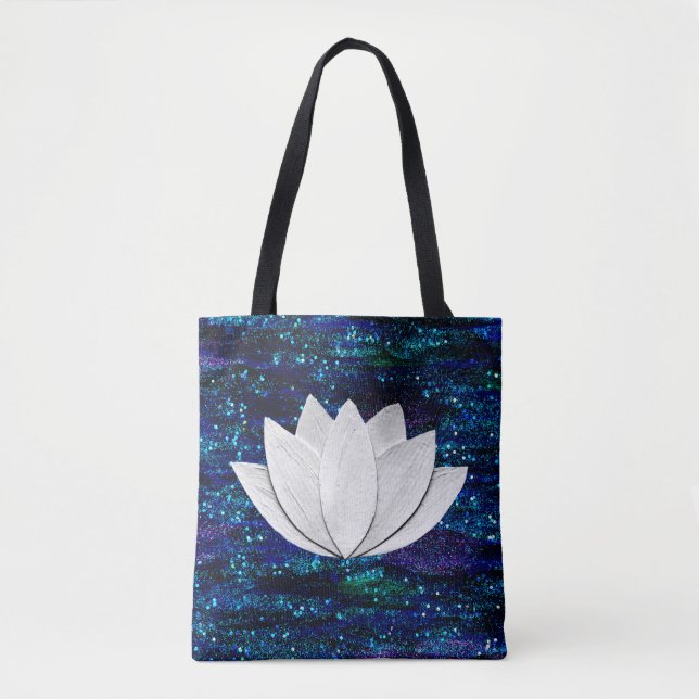 Lotus Flower Galaxy Tote Bag (Front)