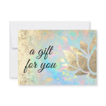 lotus flower gift certificate