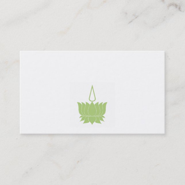 Lotus Flower Green Business Card (Front)