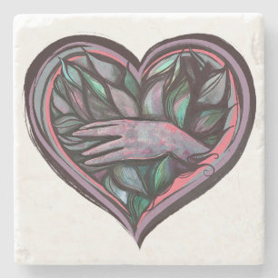 Lotus Flower Hand Goddess Power Stone Coaster