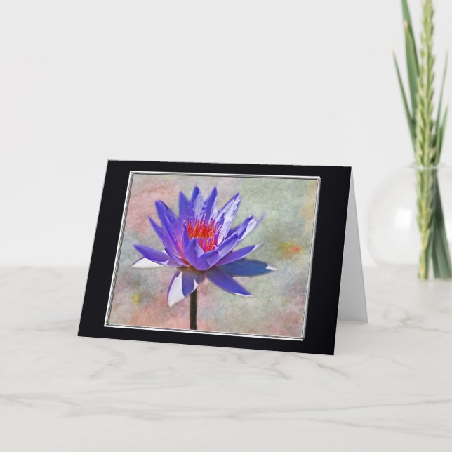 Lotus Flower Happy Birthday Card (Front)