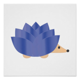 Lotus Flower Hedgehog Poster