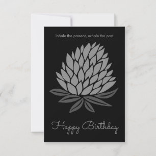 Lotus Flower Inspirational Mindful Happy Birthday  Card