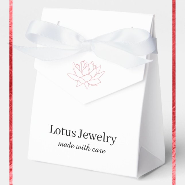Lotus flower jewellery jeweller logo branding bran favour box (Creator Uploaded)