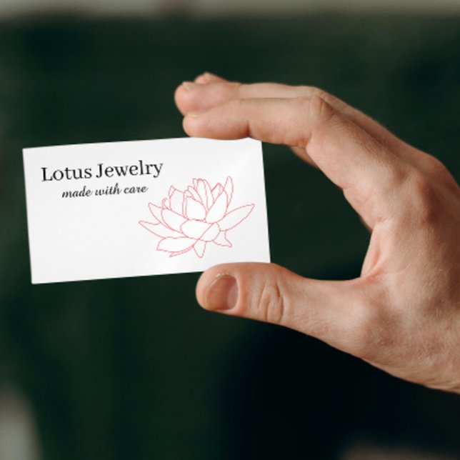 Lotus flower jewellery jeweller logo discount code 	Magnetic business card (Creator Uploaded)