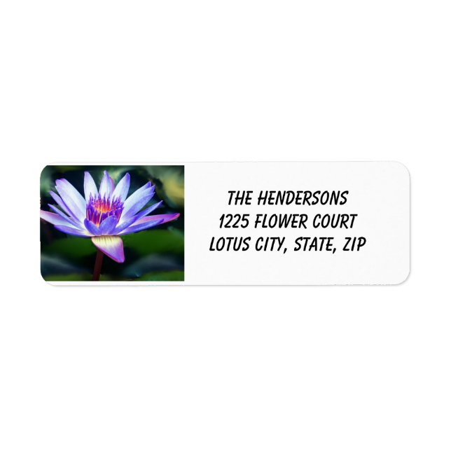 Lotus Flower Label Return Address Label (Front)