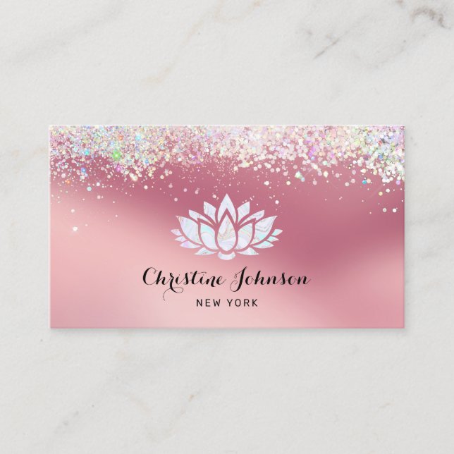 lotus flower logo business card (Front)