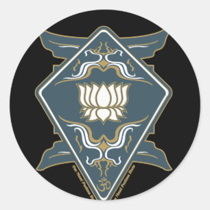 Lotus Flower Logo Classic Round Sticker