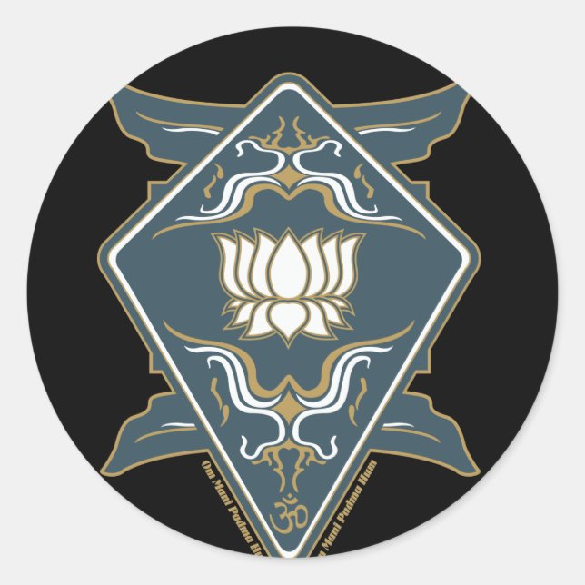 Lotus Flower Logo Classic Round Sticker (Front)