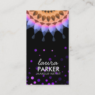 Lotus Flower Logo Elegant Makeup Artist Business Card