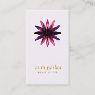 Lotus Flower Logo Healing Therapy Yoga Holistic Business Card