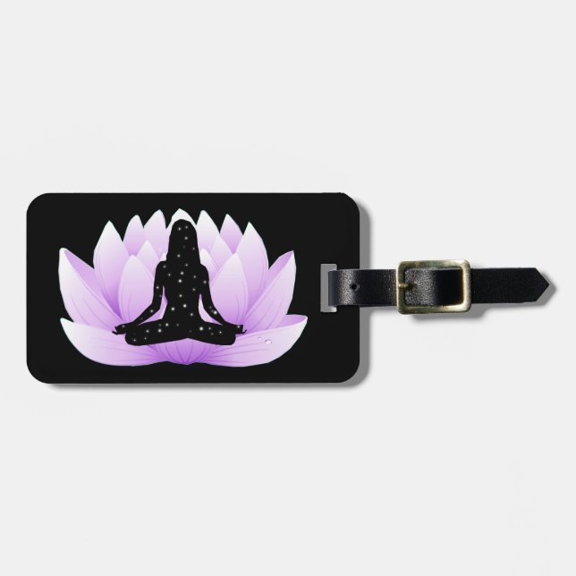 Lotus Flower Luggage Tag (Front Horizontal)