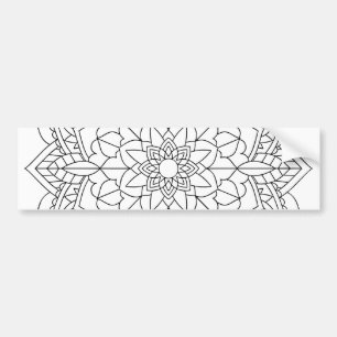 Lotus Flower Mandala Bumper Sticker