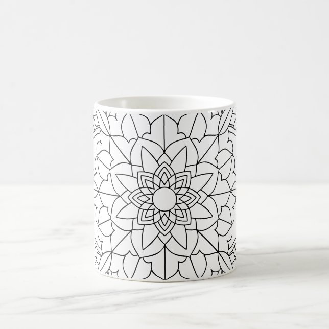 Lotus Flower Mandala Coffee Mug (Center)