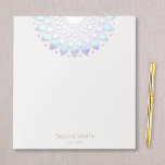 Lotus Flower Mandala Notepad<br><div class="desc">Unique artistic design featuring faux foil lotus mandala. Great design for an energy worker,  counsellor life coach and more.</div>