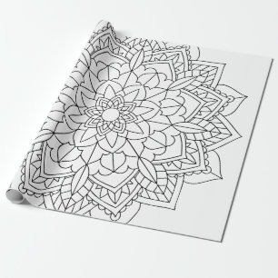 Lotus Flower Mandala Wrapping Paper