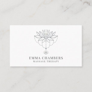 Lotus Flower Massage Therapist  Business Card