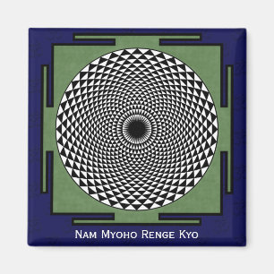 Lotus flower meditation wheel magnet