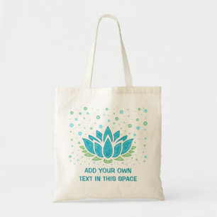 Lotus Flower Meditation Yoga Zen   Text Template Tote Bag