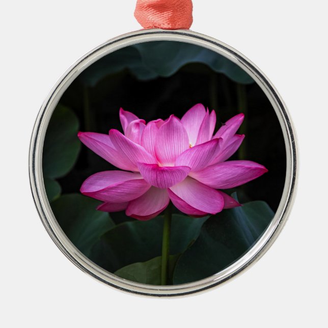 Lotus Flower Metal Ornament (Front)