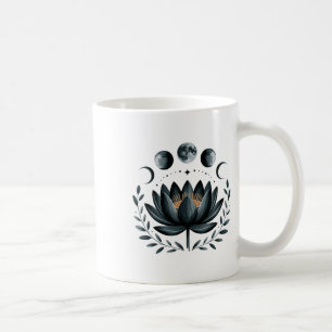 Lotus Flower Moon Phases Zen Yoga Lover Spiritual Coffee Mug