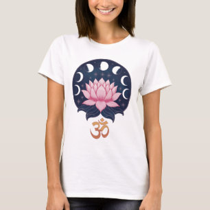 Lotus Flower Moon Phases Zen Yoga Lover Spiritual T-Shirt