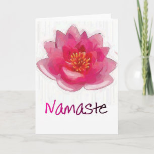 Lotus Flower "Namaste" Yoga Gifts Card