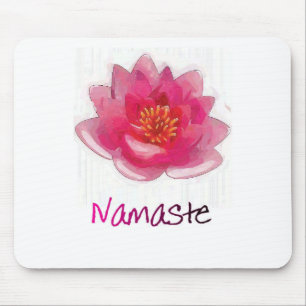 Lotus Flower "Namaste" Yoga Gifts Mouse Pad