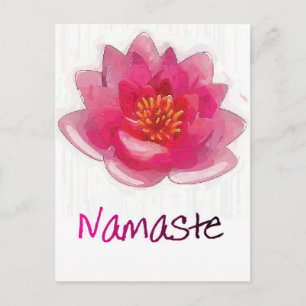 Lotus Flower "Namaste" Yoga Gifts Postcard