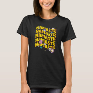 Lotus Flower Namaste Yoga Retro Meditation 1 T-Shirt