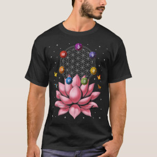 Lotus Flower Of Life Chakras T-Shirt