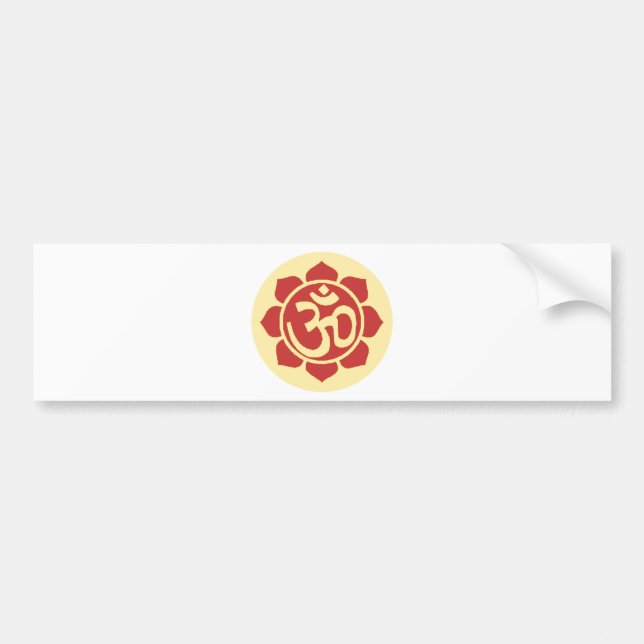 lotus flower ohm bumper sticker (Front)