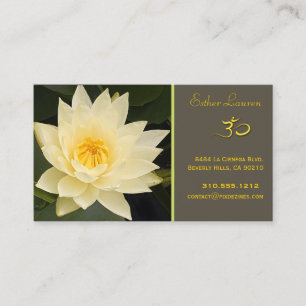 Lotus flower, Om yoga, healers Business Card