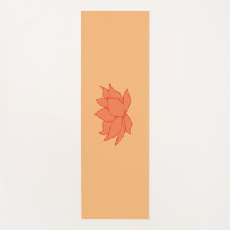 Lotus Flower Orange Yoga Mat