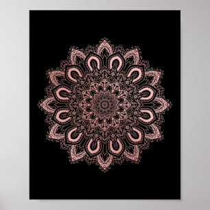 Lotus Flower Ornate Yoga Mandala  Poster