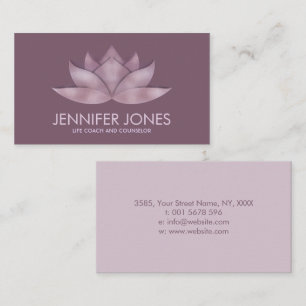 Lotus Flower - pastel rose lavender Business Card