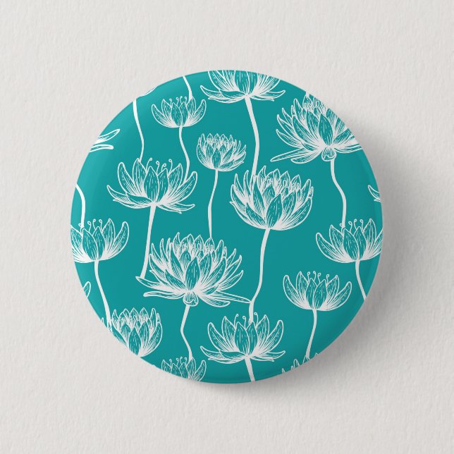 Lotus Flower pattern 6 Cm Round Badge (Front)