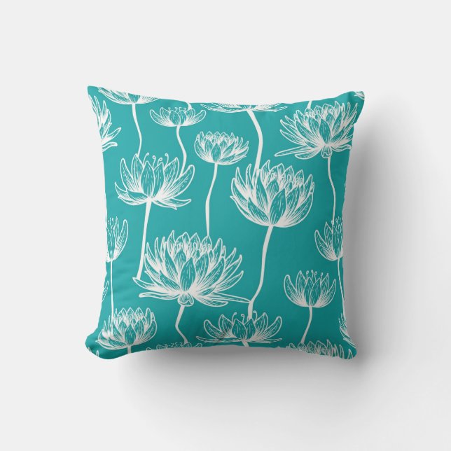 Lotus Flower pattern Cushion (Front)