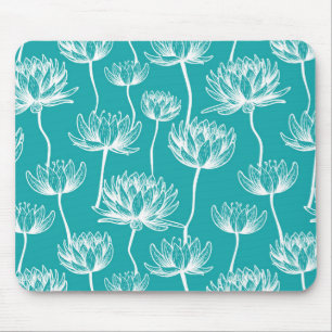 Lotus Flower pattern Mouse Pad