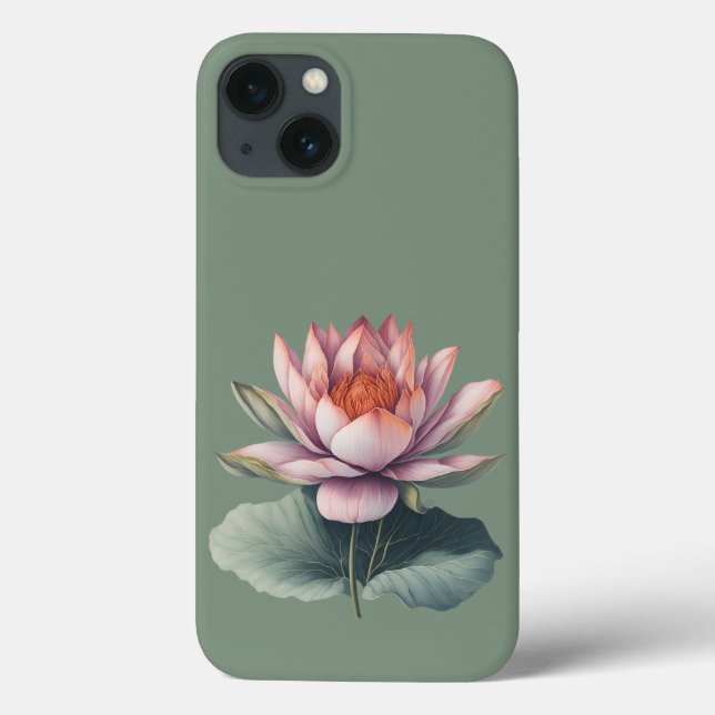 Lotus Flower Pink Watercolor Case-Mate iPhone Case (Back)