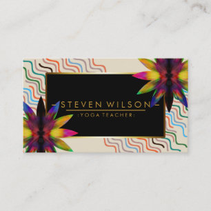 Lotus Flower Rainbow Decorative Yoga Holistic Business Card