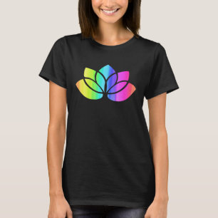 Lotus Flower Rainbow Yoga Namaste Meditation Women T-Shirt